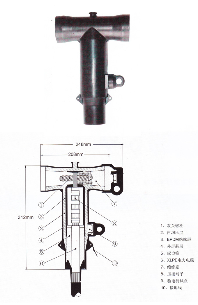 t型电缆接头 型号:bt-625